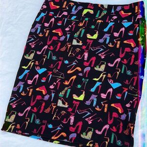 LuLaRoe high heel shoe print stretch skirt Plus size 2X